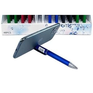 4 Pack - BLACK Touch Screen 3-in-1 Stylus Phone Dock Stand‎ Ballpoint Pen NEW